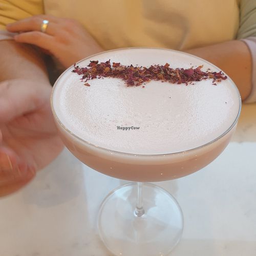 Lychee and rose oat milk 'martini' at Heavenly Desserts in Dundee