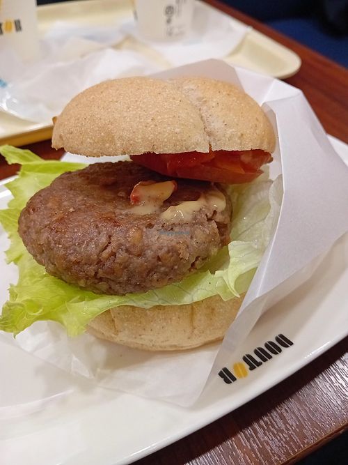 Soy meat burger at Doutor in Tokyo