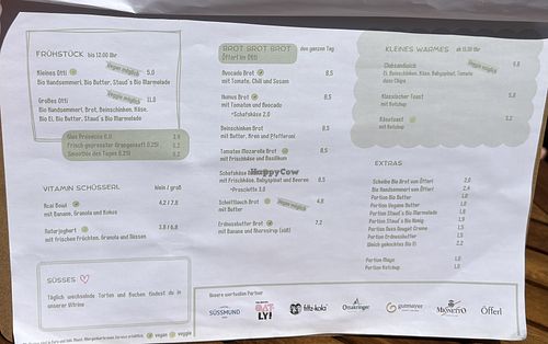 Menu   at Otti - Das Vorstadt Café in Vienna