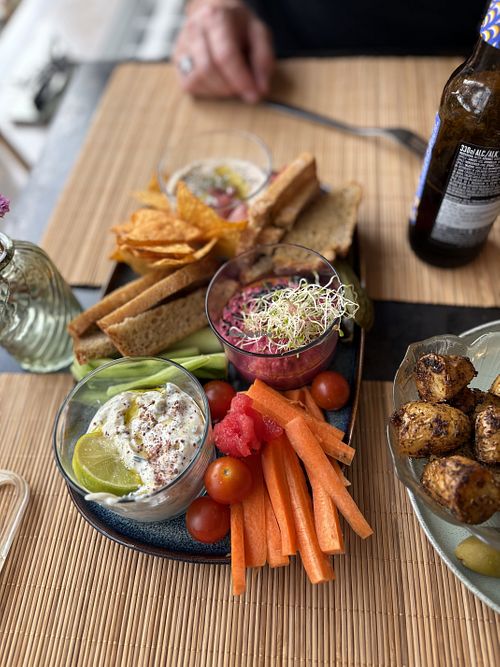 Shared tapas  at Légumineuses in Nancy