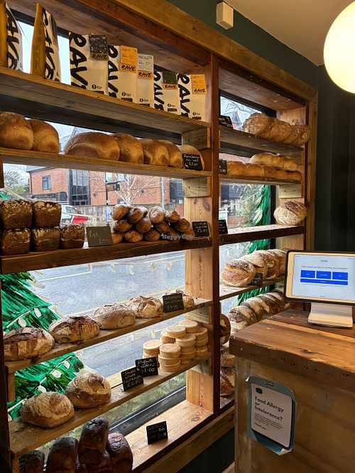 Vegan farmhouse loaf, rye, white loaf and small white sourdough  at Coosh Micro Bakery in Nottingham