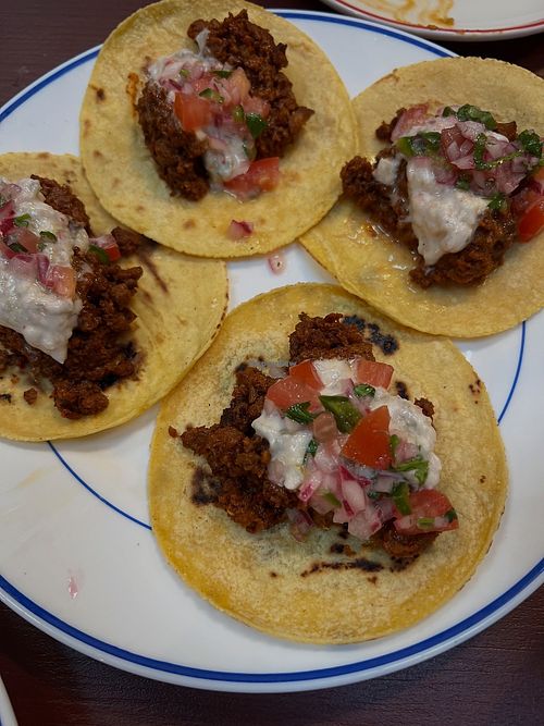 Vegan chorizo  at Taquito in Carlton