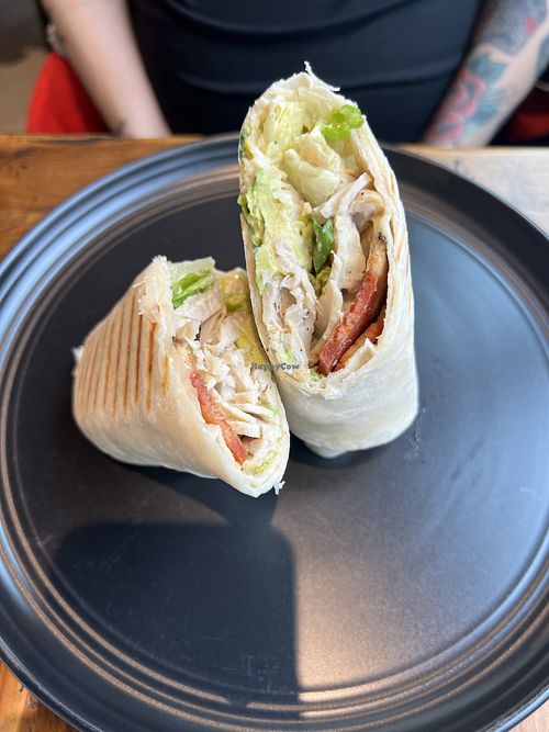 Caesar chickUN wrap   at AM Cafe in Vancouver