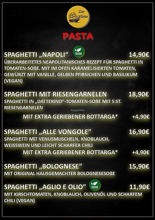 Pasta at Gaststätte Zur Flotte in Oberhausen