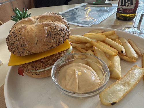 Riojana burger  at Sol Veggie in Logrono