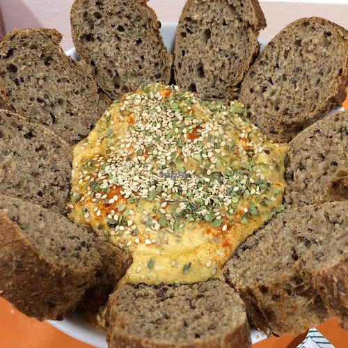 hummus!  at Green Break Vegan Restaurant in San Sebastian