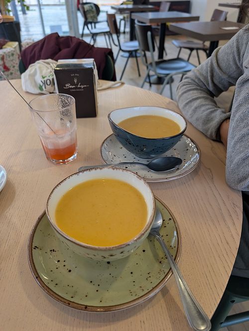 Soup of the day. Pumpkin Soup at Gelataria & Croissanteria - Bem-haja  in Castelo Branco