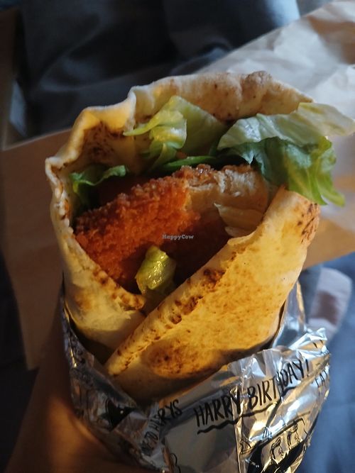 Mexican wrap at Harry's Schnitzel Joint in The Junction