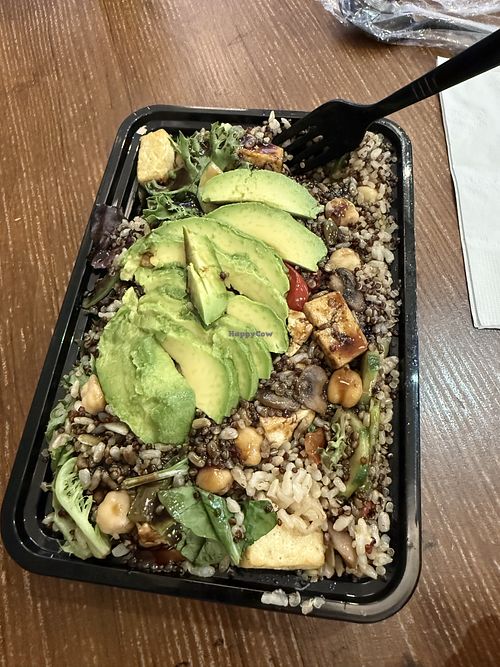 Vegan grain bowl w tofu   at Green Blend Eatery in New York City