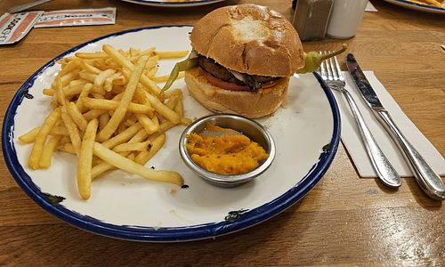 Vegan burger at Cookshop in Izmir