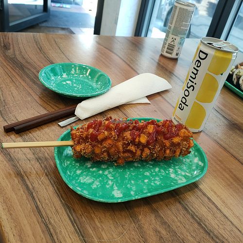 Sweet potato vegan hotdog at Seoul Hotdog in Cologne