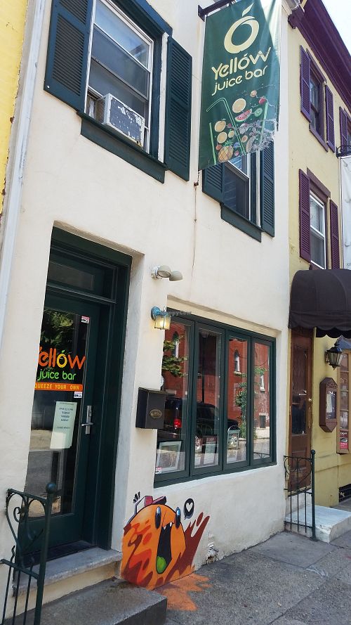 Outside at Yellow Juice Bar in Philadelphia