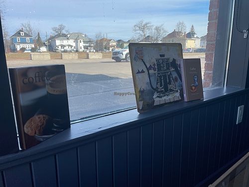 Fun little coffee books  at Epoch Chemistry Coffee House in Moncton