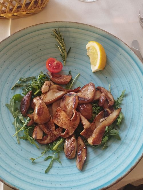 Grilled Mushrooms at Restavracija Brič in Koper