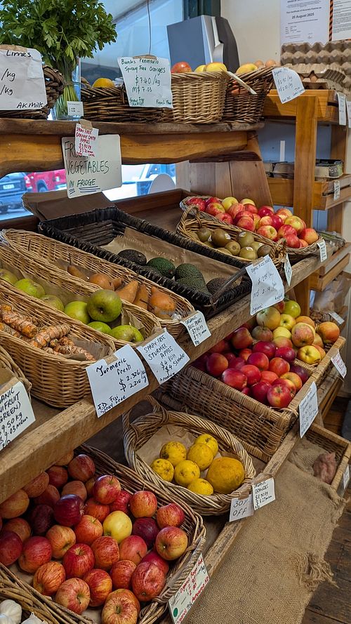 Fresh produce at Harbour Co-op  in Lyttelton