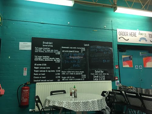 menu at Sidney Street Cafe in Manchester