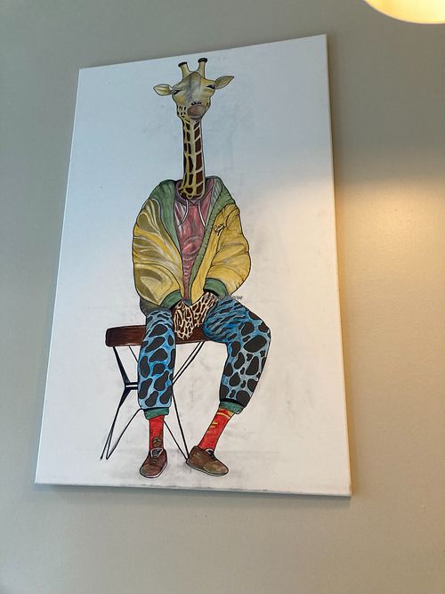 Artwork inside at The Walkers Espresso in New York City