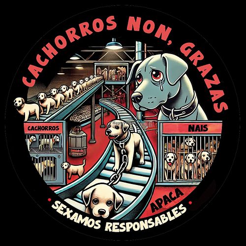 ¿Cachorros? ¡No gracias!
Seamos responsables.

Puppies? No, thanks!
Let's be responsible.
 at Asociación Protectora Animales del Camino (APACA) in Arzua