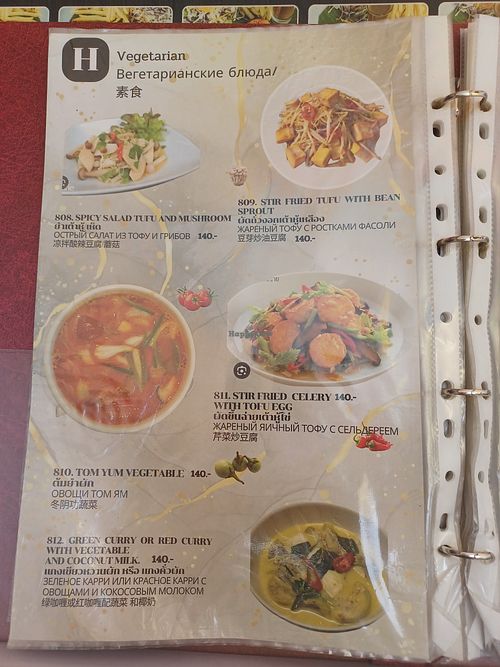 Vegetarian menu, they know what being vegan means 🙏 at Natalie's 2 Restaurant & Bar in Phuket