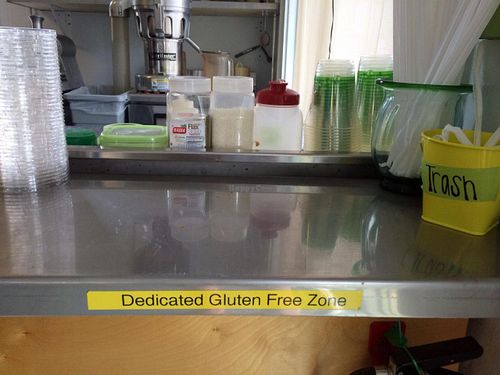 Dedicated gluten free area at Daily Green in Gainesville
