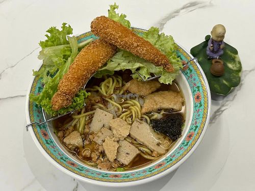 Big Prawn Noodle 康素大蝦麵 
Photo by Henry Lau aka M Purple. at Kang Su Vegetarian 康素 - Macpherson  in Central Singapore