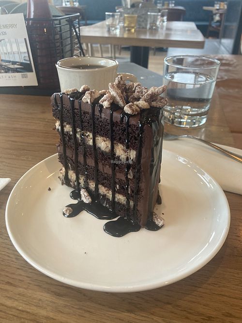 Vegan German Chocolate Cake  at Salt + Ash Beach House in Halifax