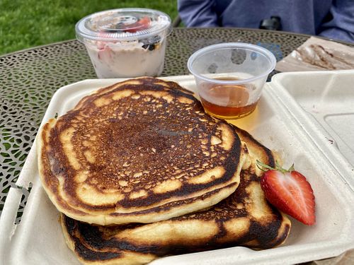 Griddle cakes  at Glory Doughnuts & Diner in Frederick