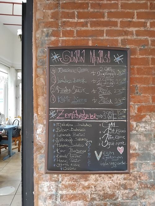 Some meat dishes are served, but there are plenty explicitly vegan or vegetarian options. at Umut Ev Yemekleri in Istanbul