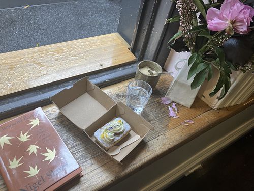 Pistachio cakee  at Little Bertha in Abbotsford