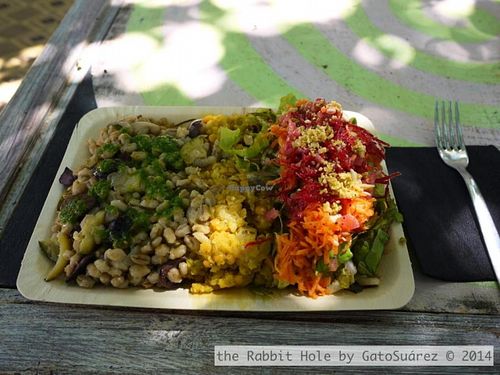 rabbit hole vegan lunch for 6.9€, delicious! at The Rabbit Hole in Ibiza
