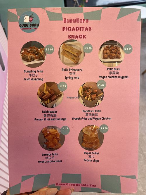 Vegan chicken  at Guru Guru Bubble Tea in Quito