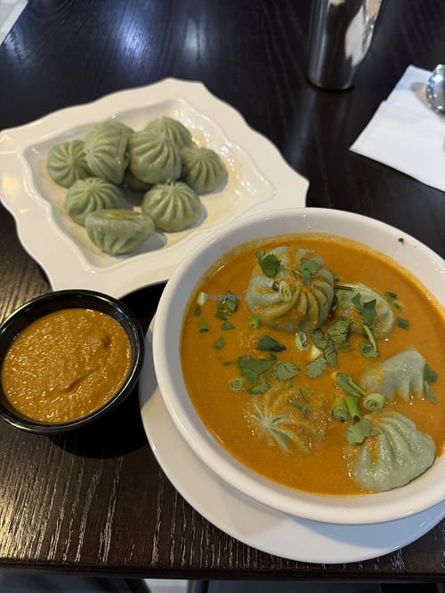 Vegan steamed and vegan soup dumplings  at The Dumplings Company in Millcreek