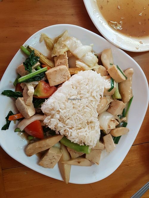 Fried vegetables + Tofu at Khunpen in Koh Phangan