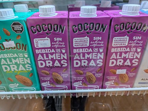 Almond milk at Nothofagus Almacén de Alimentos Naturales in Chubut