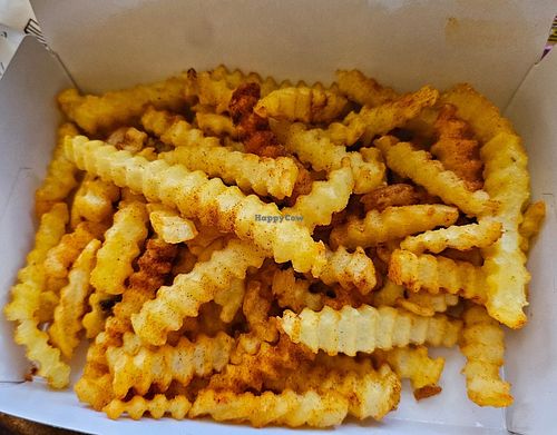 Seasoned crinkle cut fries at Fat Kitchen Bistro  in Skopje