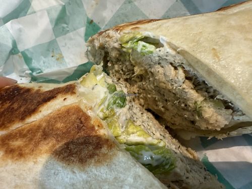 chicken (vegan) salad wrap  at My Mama's Vegan 2 in Baltimore