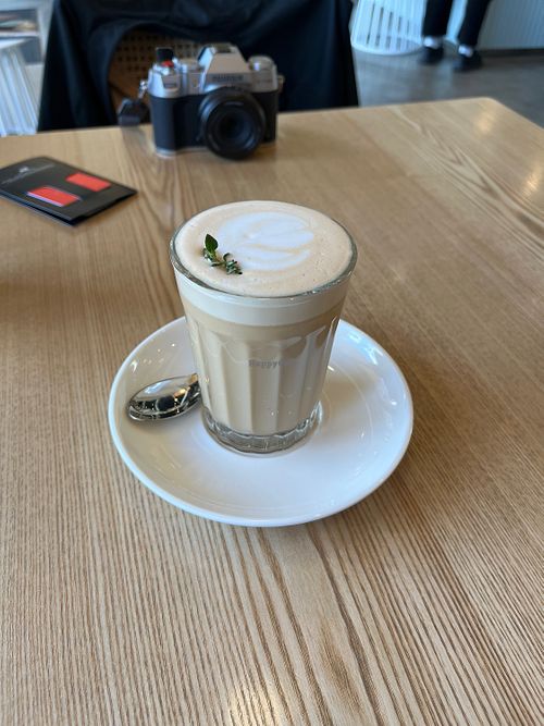 Dairy free creamy Earl Grey   at Cafe Comma  in Christchurch