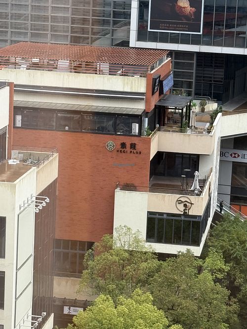 Could still be open sign still on building November 2025  at Vegi Plus in Shanghai