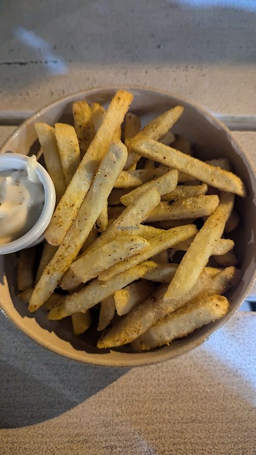 Papas fritas with vegan aioli - $9.00 at Hotel Mexico in Yarraville