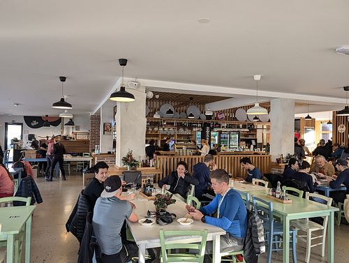 Restaurant next to Velenje lake with at least 5 vegan choices at Camp Velenje In Restavracija in Velenje