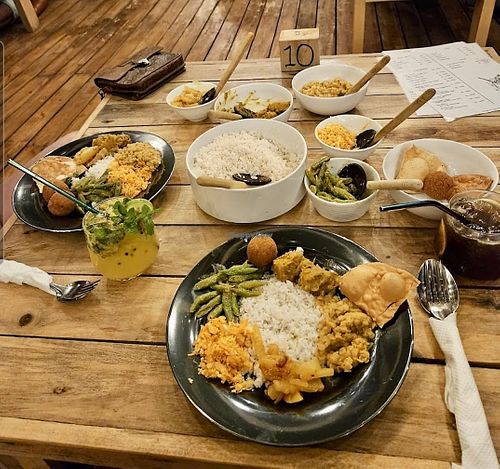 Sri Lankan Curry and Rice at Mermaid's Kitchen Ahangama in Ahangama