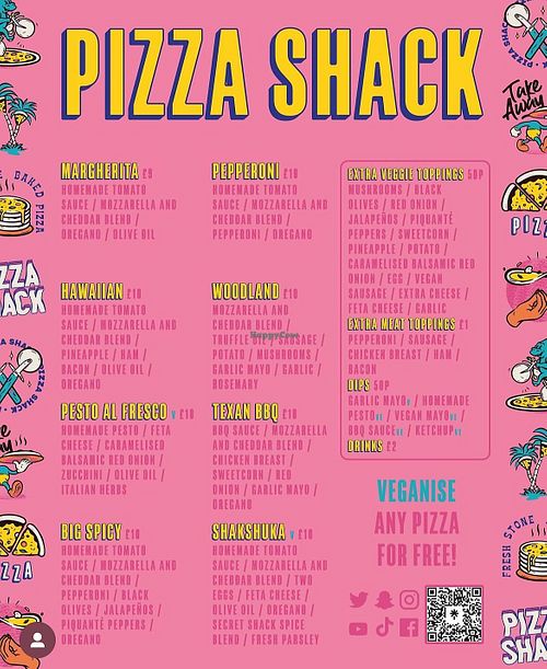 Menu  at Pizza Shack - Pop Up in Thames Ditton
