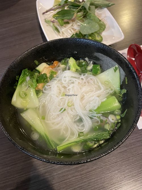Vegan tofu pho  at Lotus Restaurant  in Menlo Park