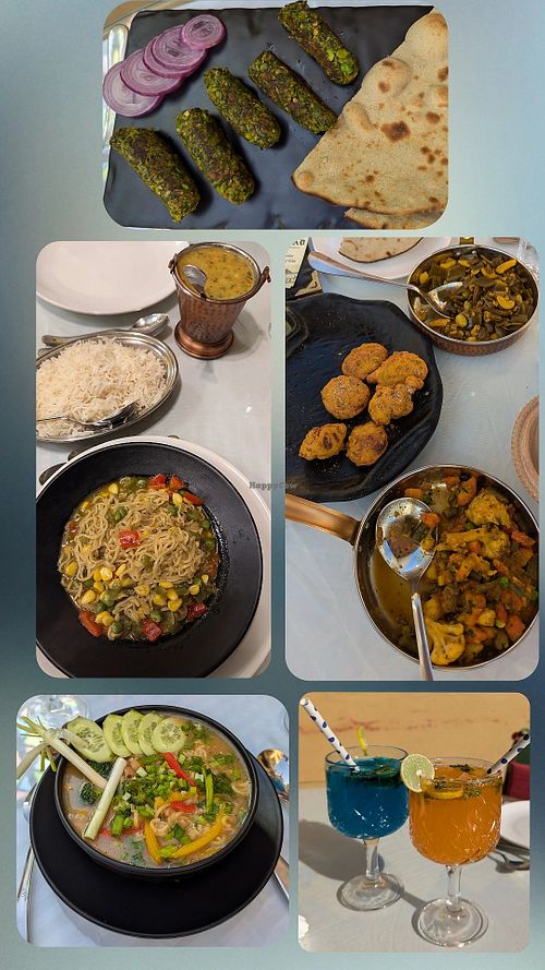 Some vegan dishes at 1488AD & Ganesha Cafe in Bikaner