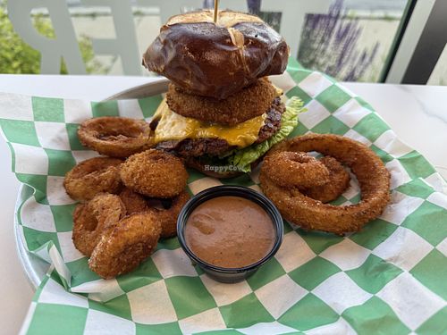 Up n Smoke bbq bacon cheeseburger   at Twisted Plants   in West Allis
