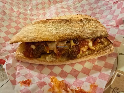 Vegan Meatball sandwich at Greek's Pizzeria  in Zionsville