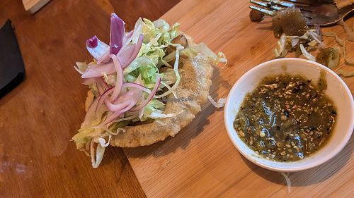 Fluffy veggie tacos (2 served) at Mexicuban Restaurant & Lounge  in Renton