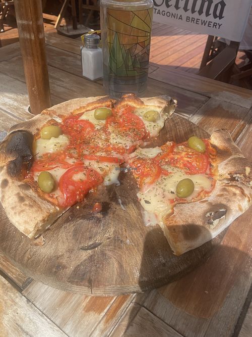  Vegan pizza - 24 000. It was huge   at Berlina in San Carlos De Bariloche
