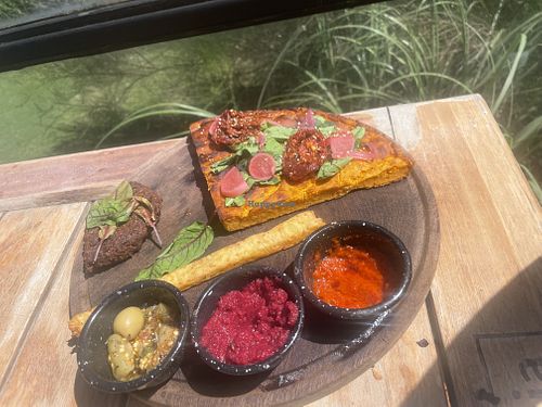 Vegan plate (came with more) -18 000  at Berlina in San Carlos De Bariloche