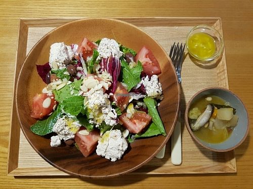 Soy ricotta salad at Cook and Book 쿡앤북 in Seoul